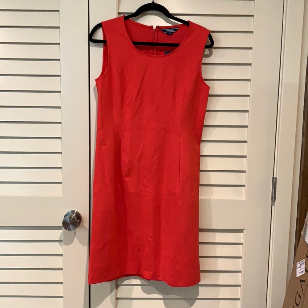 Lands’ End Coral color summer dress